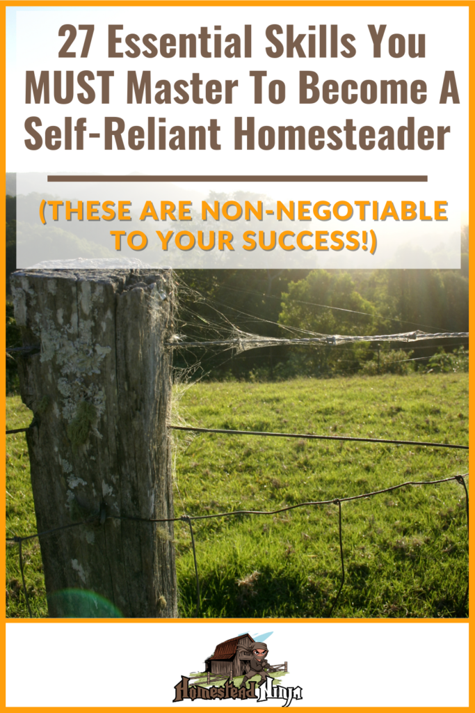 27 Essential Skills You MUST Master To Become A Self-Reliant Homesteader - Pinterest