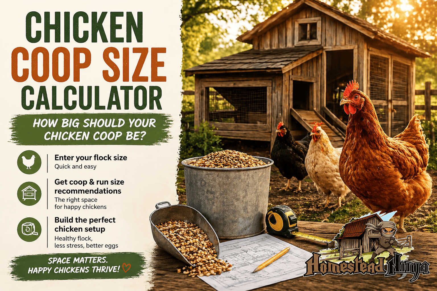Chicken Coop Size Calculator