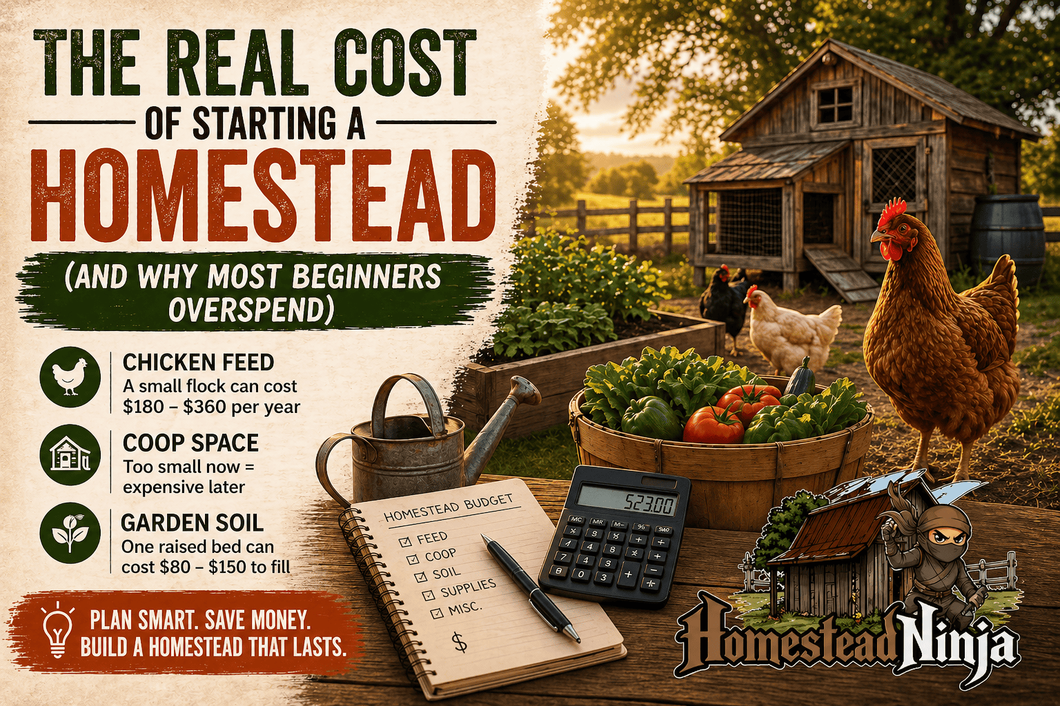 The Real Cost of Starting a Small Homestead (And Why Most Beginners Overspend)
