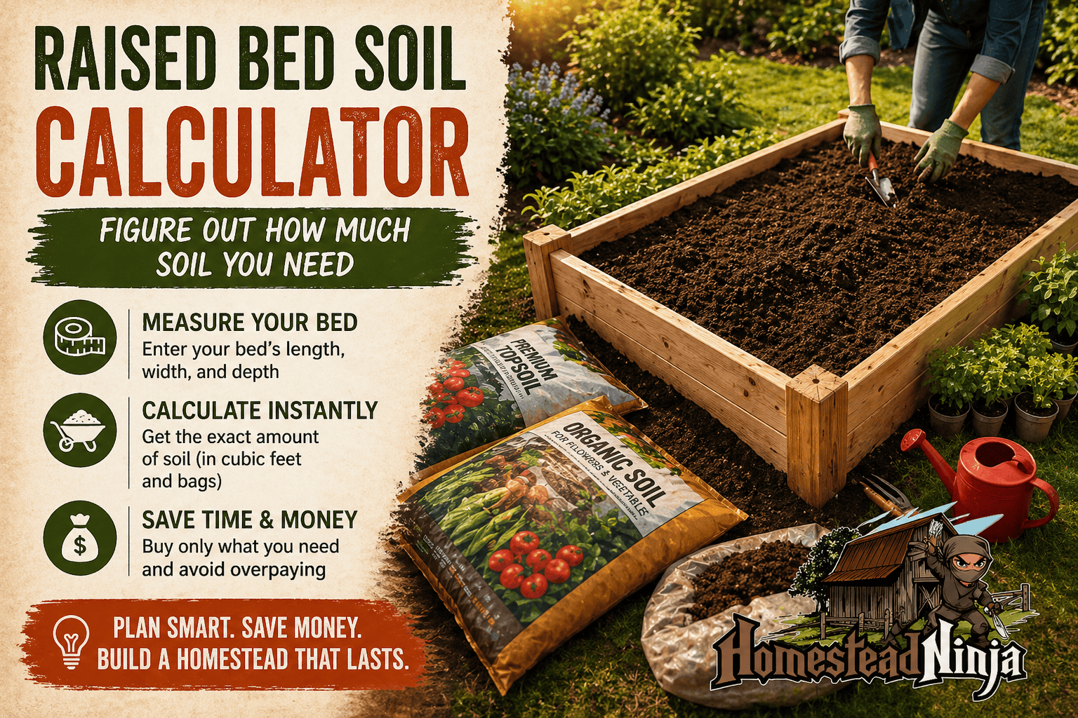 Raised Bed Soil Calculator